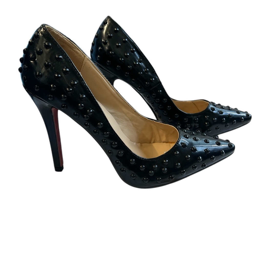Jojo Cat Black High Heels with Black spikes